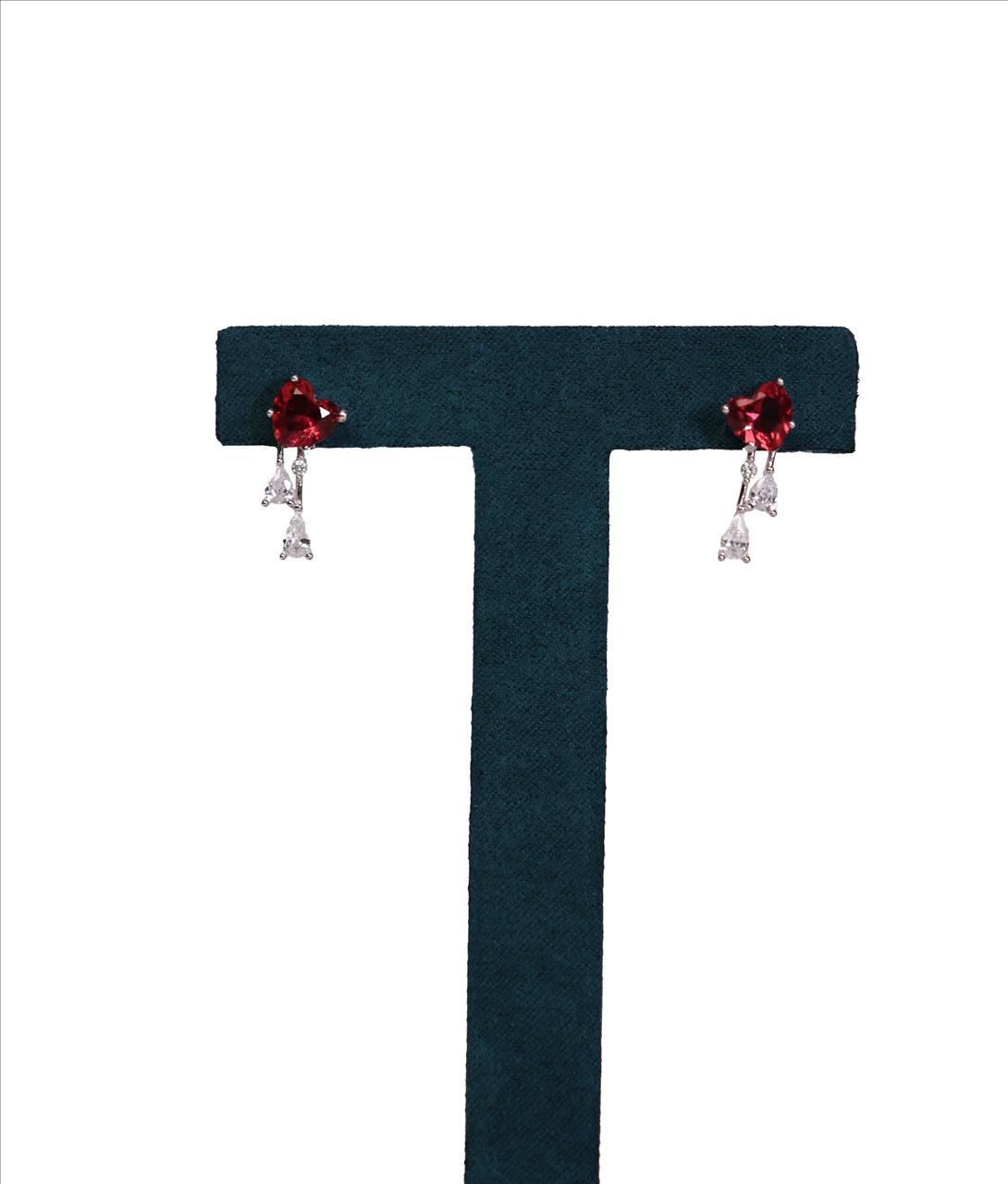 Red Corazón Earrings